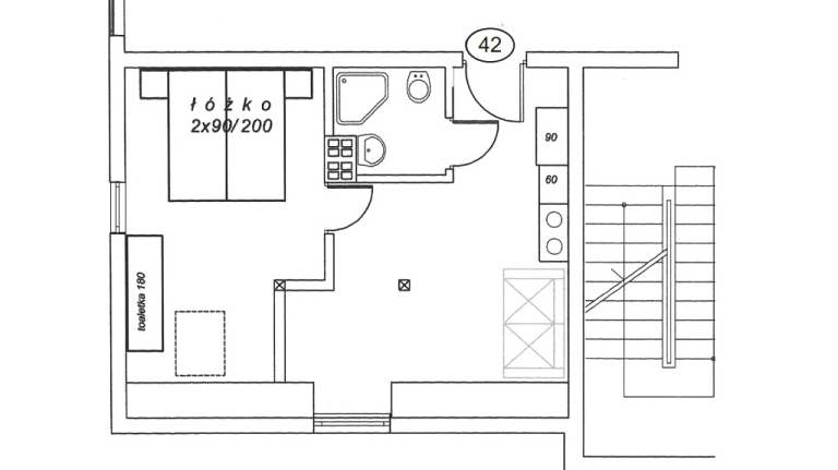 APARTAMENT 2-POKOJOWY NA PODDASZU BEZ BALKONU 11 rzut-42-768x768